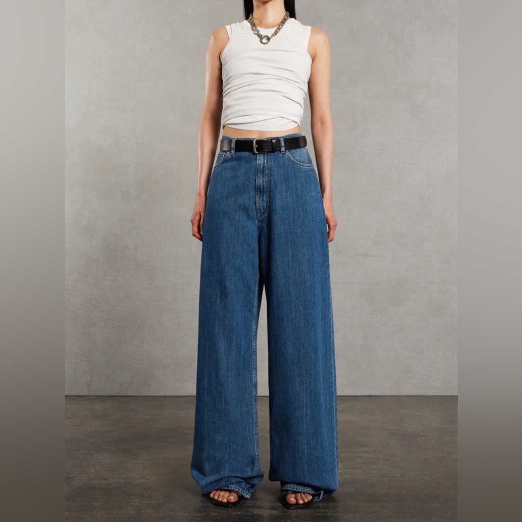 3x1 Nyc Skater Clean Solid Barrel Loose Fit Wide Leg Jeans- 26”